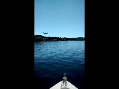Landing in Corfu Airport, Greece