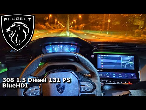 2024 Peugeot 308 BlueHDi130 131 PS NIGHTPOV DRIVE FRANKFURT (60 FPS)