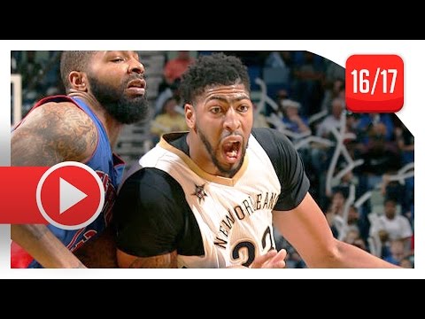 Anthony Davis Full Highlights vs Pistons (2017.03.01) - 33 Pts, 14 Reb, No Boogie No Problem!