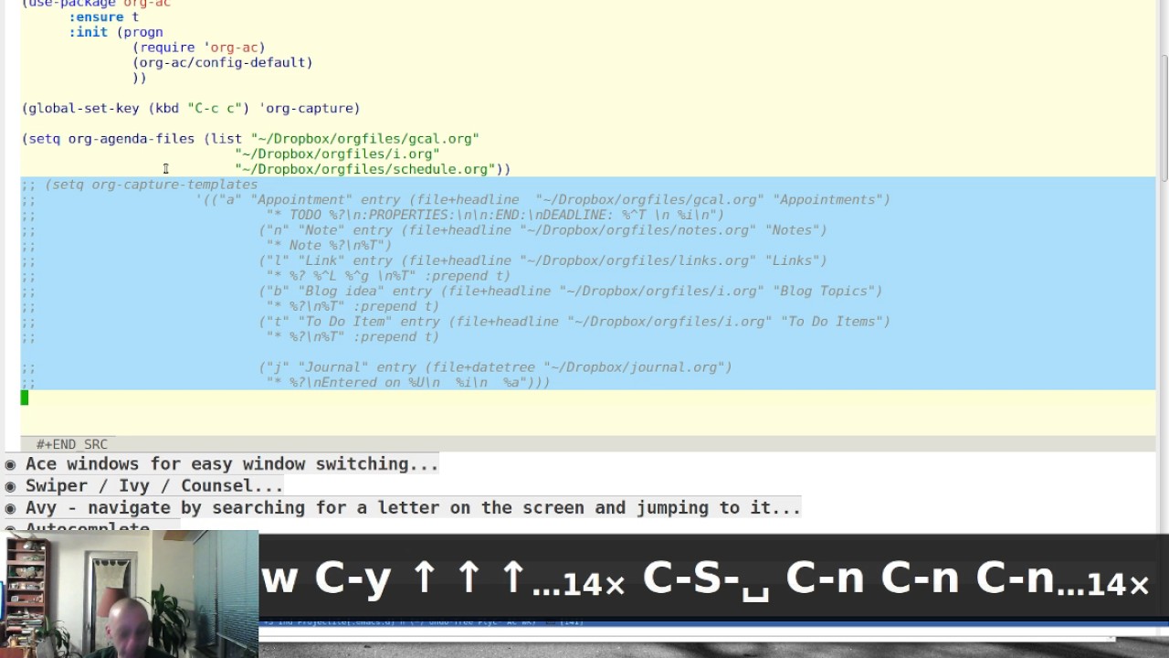 Using Emacs 23 - capture