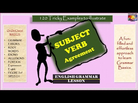 120 Tricky Examples of Subject Verb Agreement (English Grammar Lesson)