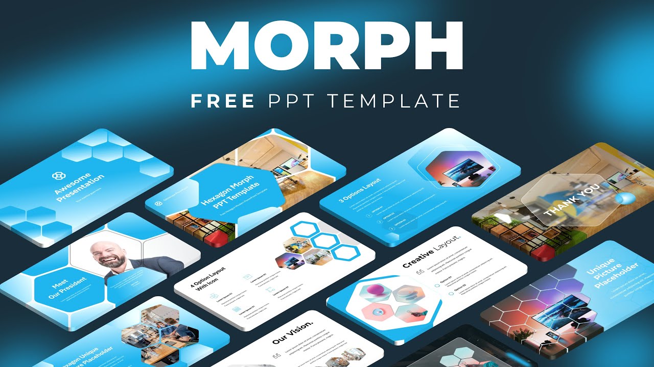 Morph PPT Template Free Download Modern PPT - Free PPT 84th