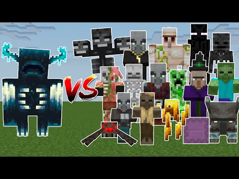 WARDEN vs Every Mob in Minecraft (Java Edition) - Minecraft 1.19 Warden vs All Mobs