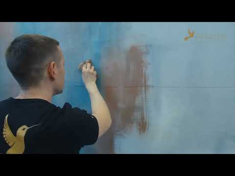 PRATTA Loft plaster with technique VELATURA vintage color mix