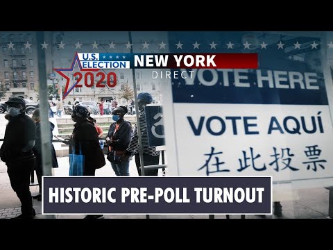 Record-shattering avalanche of early voters | U.S. Election 2020 New York Direct