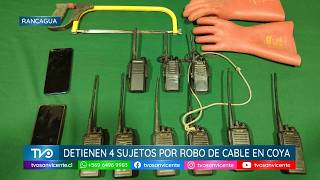 Carabineros detiene a cuatro sujetos por sustracción de cableado de cobre en sector del Río Coya
