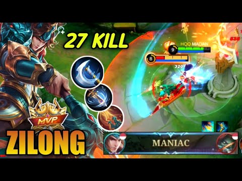 27 Kills + Maniac!! Zilong New Build (PLEASE TRY) -  Build Top 1 Global Zilong ~ MLBB