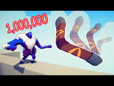 1 MILLION DAMAGE HUGE BOOMERANG VS UNITS | TABS - Totally Accurate Battle Simulator