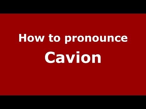 How to pronounce Cavion (Italian/Italy)  - PronounceNames.com