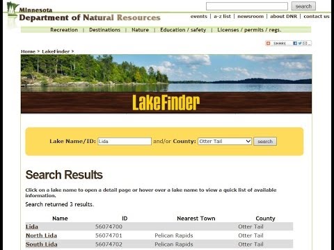 Lake Finder Mn