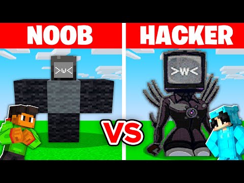 NOOB vs HACKER: I Cheated in a TV WOMAN Build Challenge!