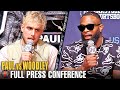 JAKE PAUL VS TYRON WOODLEY - FULL HEATED PRESS CONFERENCE & FACE OFF VIDEO