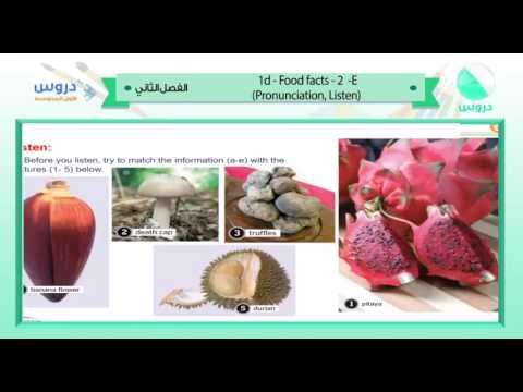 الاول المتوسط | الفصل الدراسي الثاني1438 | الانجليزية|1d-food facts -2