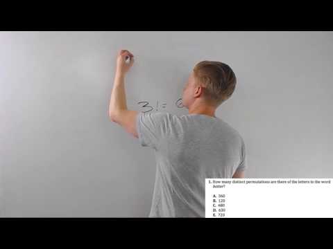 ACT Math:  How to do Permutations & Distinct Permutations