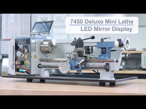 HiTorque 7x16 Mini Lathe with LED Display, Model 7450 by LittleMachineShop.com