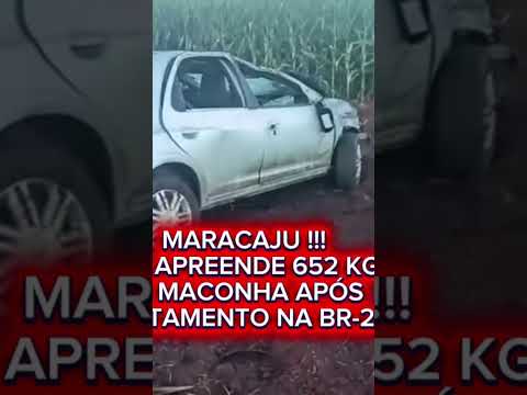 PRF APREENDE 652 KG DE MACONHA APÓS CAPOTAMENTO NA BR-267 EM MARACAJU