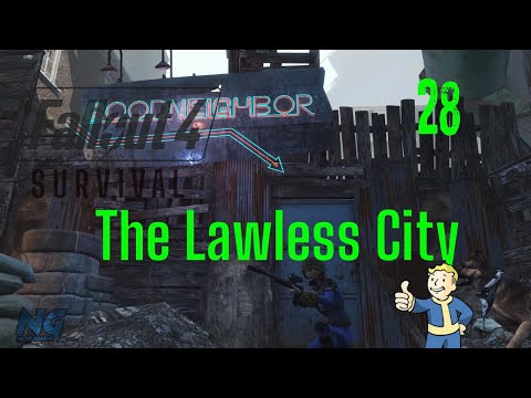 Fallout 4 Survival Mode Walkthrough part 28: The Lawless City