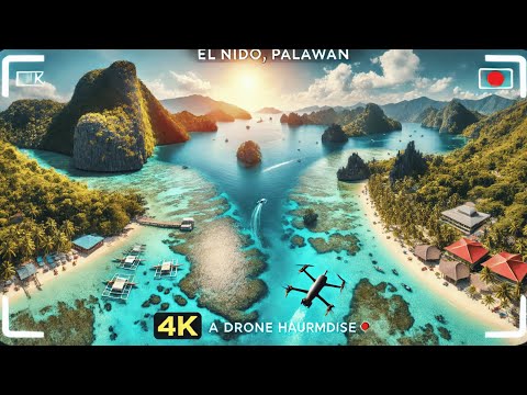 Tropical Islands in El Nido , Palawan ,  Philippines 🇵🇭 in 4K ULTRA HD  by Drone