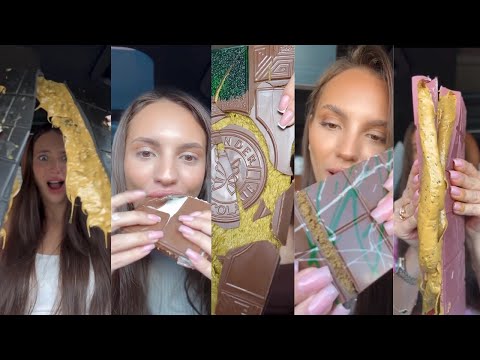 MARIAVEHERA in your area! TikTok VIRAL DUBAI CHOCOLATE BAR MUKBANG COMPILATION | ASMR