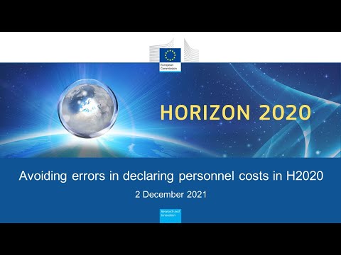 Webinar session: Avoiding errors in declaring personnel costs in Horizon 2020 grants