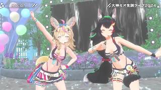 Mio & Polka's Duet of Mela! - Ryokuoushoku Shakai 【Mio 3DLIVE BDAY 2024】
