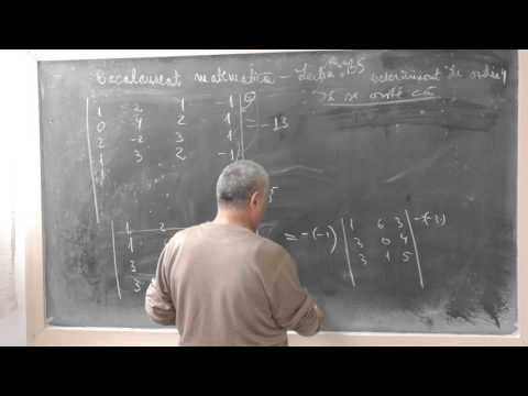 Lectia BAC 58 - Determinant de ordin patru  -  Calcul-   Proprietati