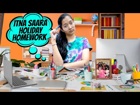 Itna Saara Holiday Homework? 😨| Summer Vacation Routine 🌞| Cute Sisters