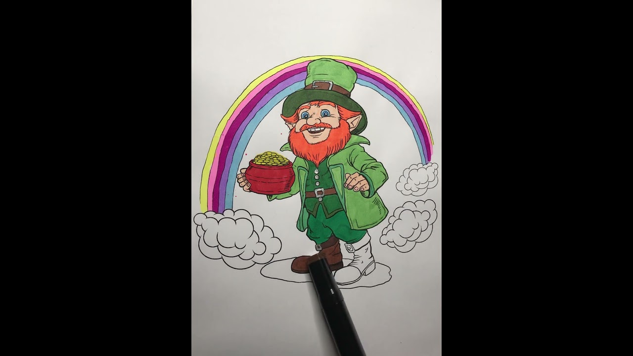 St. Patrick's Day🍀 Colouring🎨 Fun - Lucky Leprechaun & Rainbow! 🌈 🍀 | 54M