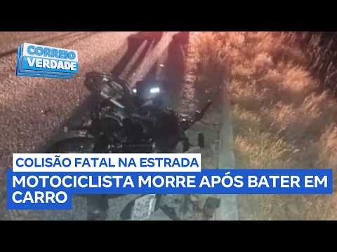 Motociclista morre em colisão com carro entre mãe d’água e São José do Bonfim