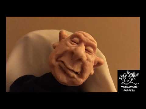 0004 Stop Motion Puppet Igor Waking Up - Silicone Replacement Faces Experiment MOREZMORE