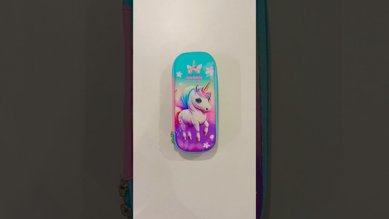 Cute unicorn pencil case with filling fancy stationery #stationery #pencilbox #unicorn #backtoschool