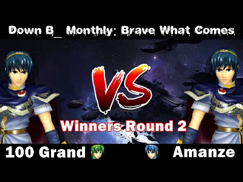 [Melee Singles WR2] 100 Grand(Green Marth) vs Amanze (Blue Marth) [DownB_ January Monthly]