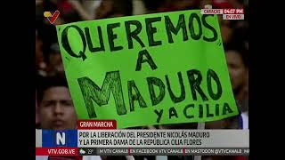 Discursos de Rander Peña, Rodbexa Poleo, Tania Díaz y otros dirigentes durante marcha 4 enero 2026