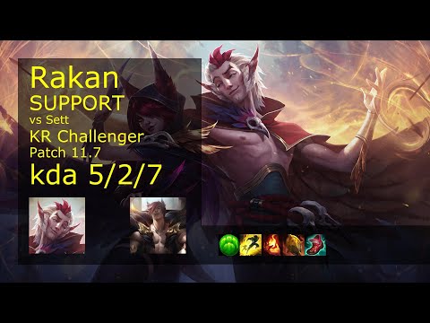 Rakan Support & Jinx vs Sett & Kai'Sa - KR Challenger 5/2/7 Patch 11.7 Gameplay // [롤] 라칸 vs 세트 서폿