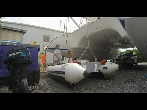 Sailboat Refit - Episode 3 - Hoisting a Dinghy, Coolmatic repair, & Navpod Fabrication