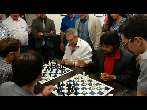 Super GM Bughouse  Maxim Dlugy and  Hikaru Nakamura vs Maxime Vachier Lagrave and Levon Aronian