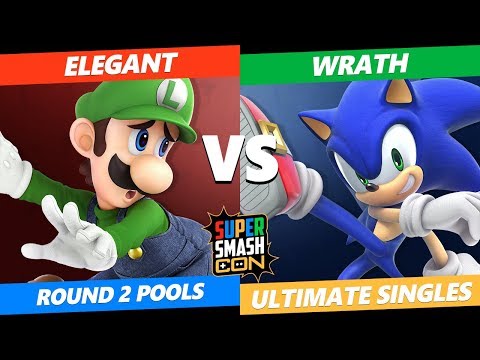 SSC 2019 SSBU - NVR Elegant (Luigi) VS  Wrath (Sonic) Smash Ultimate Round 2 Pools