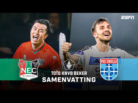 😍 HEERLIJK BEKERDUEL: ZEVEN GOALS met een KETSER VAN DE KEEPER 🫣 | Samenvatting N.E.C. -  PEC Zwolle