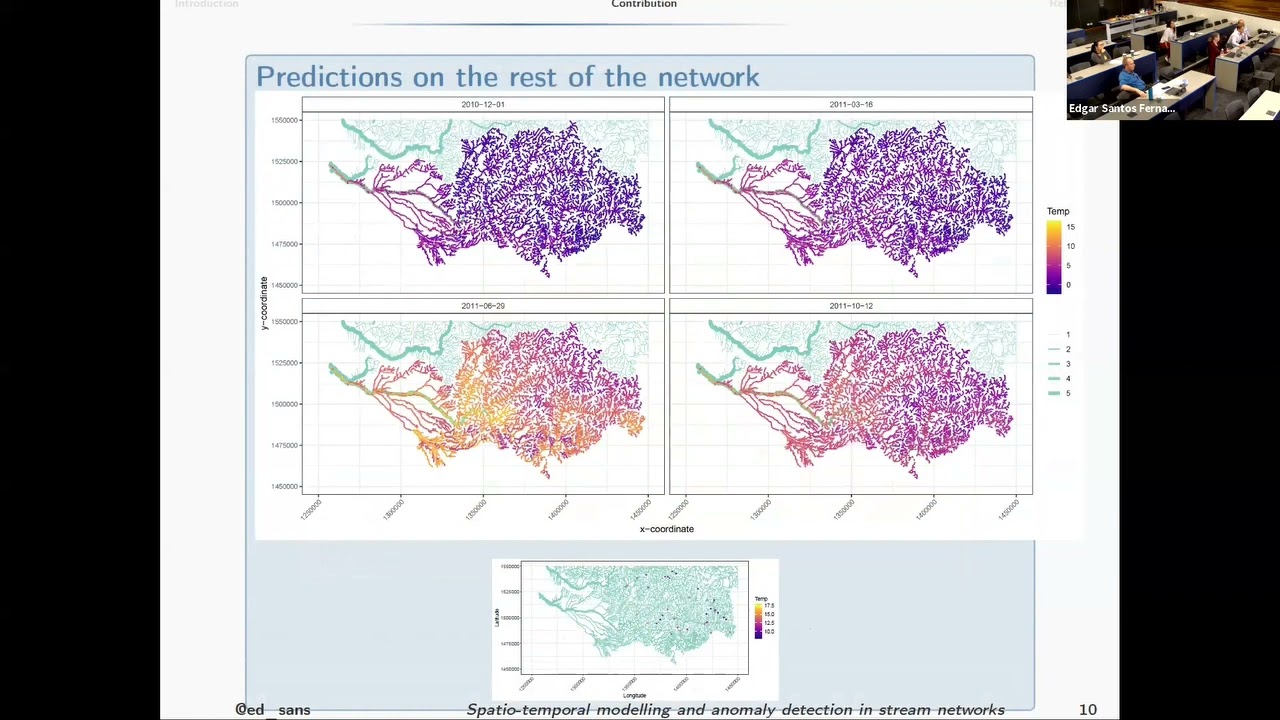 Spatio-temporal modelling in stream networks and anomaly detection