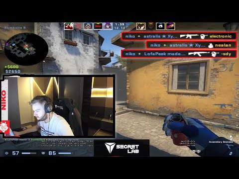 G2 Niko plays with Jackz  FPL Faceit Inferno vs S1mple and Electronic - CSGO Twitch Clips