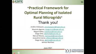 Practical Framework for Optimal Planning of Isolated Rural Microgrids (in Spanish)