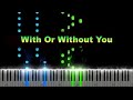 U2 - With Or Without You Piano Tutorial