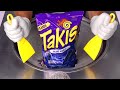 Takis Blue Heat 💙 Ice Cream Rolls | how to make rolled fried Ice Cream out of Takis Tortilla Chips