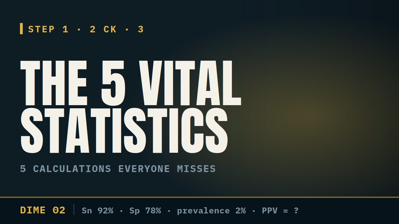 The 5 Vital Statistics - Biostatistics (DIME #2)