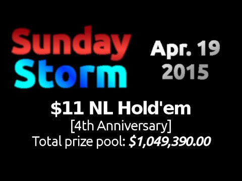 [19 April 2015] PokerStars Sunday Storm Final Table Replay (4th Anniversary) | Series Player