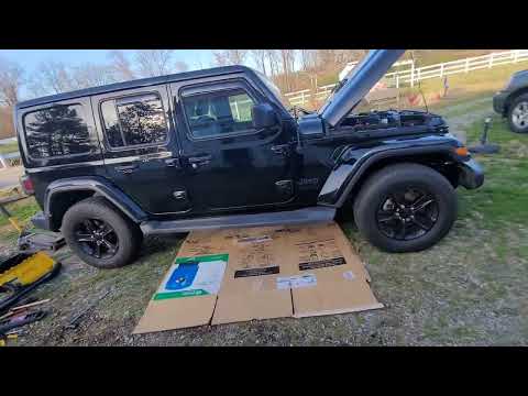 Installing a trailer wiring kit in the Jeep Wrangler JL.