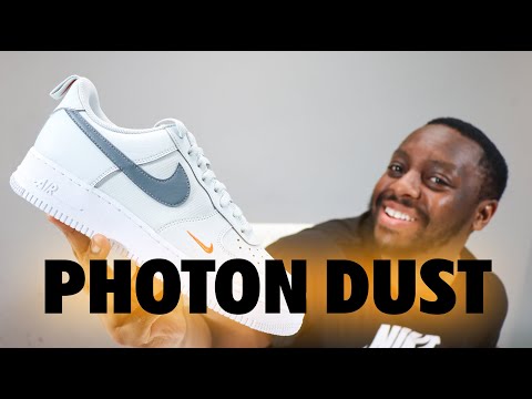 Nike Air Force 1 Photon Dust Grey Orange On Foot Sneaker Review QuickSchopes 666 Schopes HF3836 001