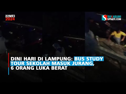 Dini Hari di Lampung: Bus Study Tour Sekolah Masuk Jurang, 6 Orang Luka Berat