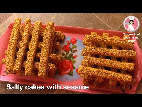 Salty cakes with sesame With Rabah