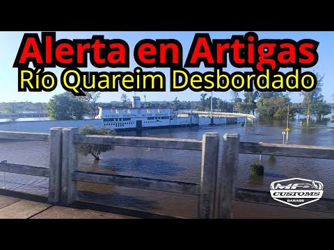 Inundación en Artigas -Uruguay. El Río Quareim supera los 10m y Familias son evacuadas.